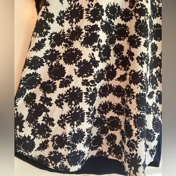 J. Crew Navy Blue Printed Top - Picture 2 of 5